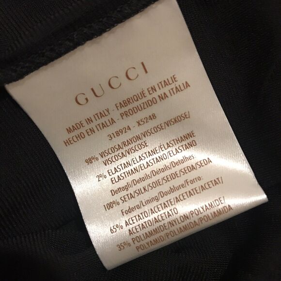 NWT. GUCCI black MESH LACE TOP Cocktail Dress XS - Picture 6 of 7